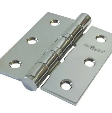 Фото №0 Петля дверная прямая 3" SOLLER хром (сталь 75*65*2,5)