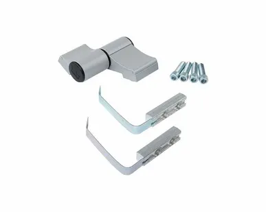 фото Петля дверная втулочная 2-х секционная, м/о 63 мм, крепление на хол. профиль, сер. 9006