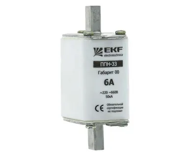 фото Вставка плавкая ППН-33 40А габарит 00 PROxima EKF fus-33/160/40