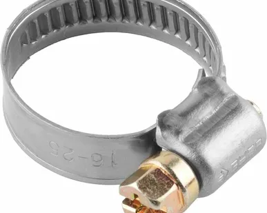 фото Хомут 10-16 нержавеющий накатная лента 9 мм ЗУБР