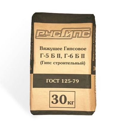 Фото №0 АЛЕБАСТР Гипс строительный РУСГИПС 30 кг
