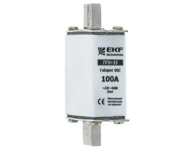 фото Вставка плавкая ППН-33 100/10А габарит 00C PROxima EKF fus-33/100/10