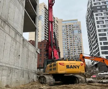 фото Устройство буронабивных свай с применением обсадных труб