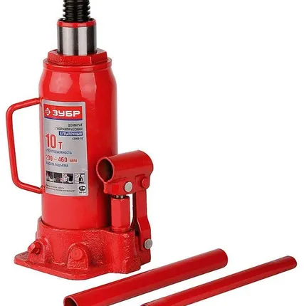 Фото №0 Бутылочный домкрат автомобильный 10 тонн Зубр 43060-10