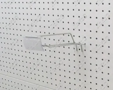 фото Крючок двойной оцинкованный с ценникодержателем L=200мм, d=4мм