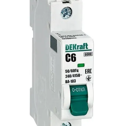 Фото №0 Выключатель автоматический 1п 6А характеристика C ВА-103 6кА SchE 12269DEK