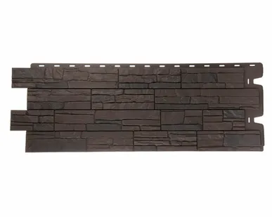 фото Фасадная панель Мелкий камень (Stein) Тёмный орех