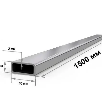 Фото №0 Труба профильная 40х20х2 (6м)