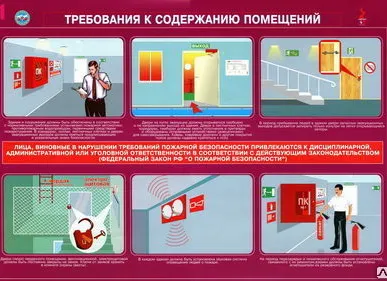 фото Комплект плакатов пож. безопасность для зданий общественного назначения