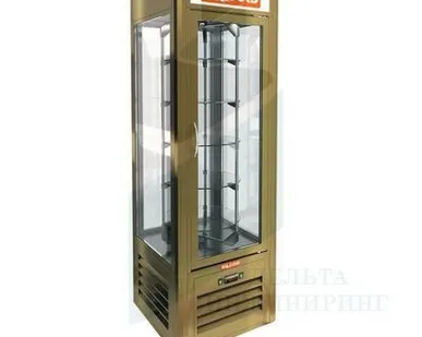 фото Витрина кондитерская вертикальная с вращением на низких ножках HICOLD VRC 3