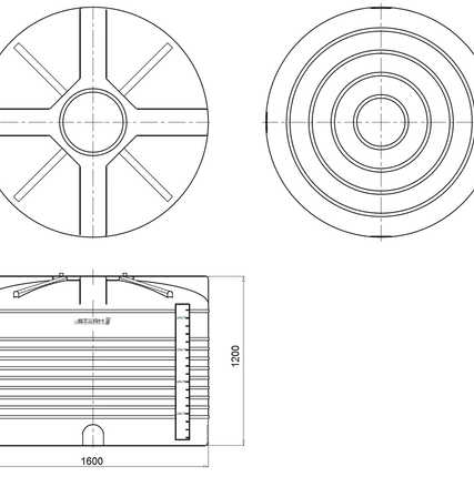 Фото №1 Емкость VERT 2000 литров blue