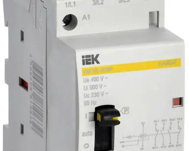 фото Контактор модульный КМ20-40МР AC с ручным управ. KARAT IEK MKK12-20-40