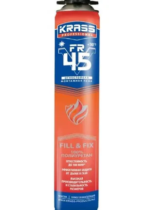 Фото №0 Пена монтажная KRASS Professional FR V45 огнеупор 750 мл 0005585