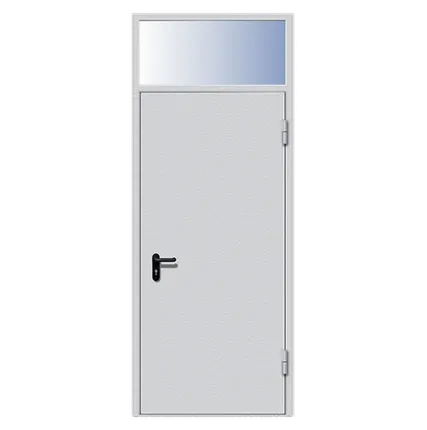Фото №0 Дверь техническая ДМО-1 однопольная с остекленной фрамугой - без порога