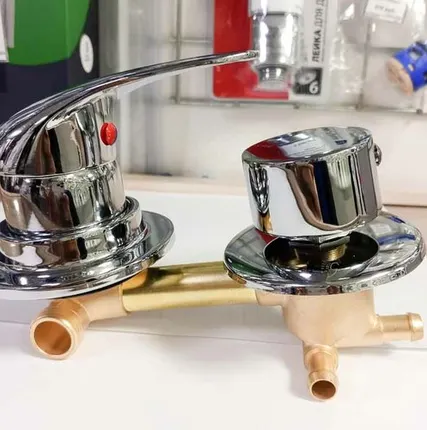 Фото №0 Смеситель 3-режим 100 мм (хомут) (для душ.каб) DC6313/6363МГ