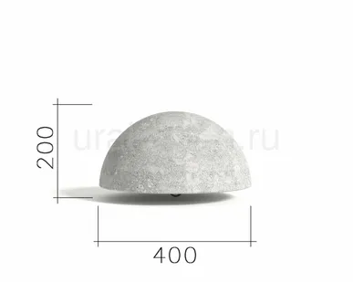 фото Полусфера бетонная D400 х 200