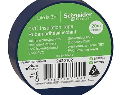 фото Изолента ПВХ 19мм (рул.20м) син. SchE IMT38202