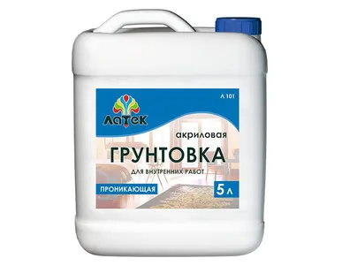 фото Грунтовка для внутренних работ Латек Оптимист, 5л