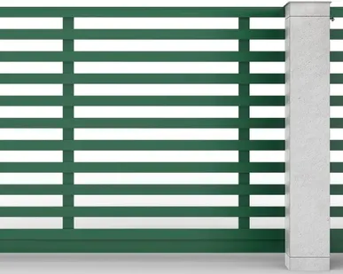 фото Откатные ворота ал-профиль зеленые горинонтальные 4000х2000 мм