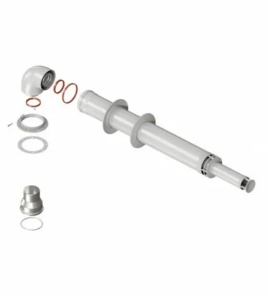 Фото №0 Комплект коаксиального дымохода Federica Bugatti 60/100 750 с наконечникомп "антилёд" и раструбом