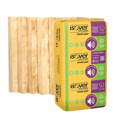 Фото №0 Утеплитель ИЗОВЕР Тихий Дом Плита 14*50*610*1170 мм 10 м2, 0.5 м3