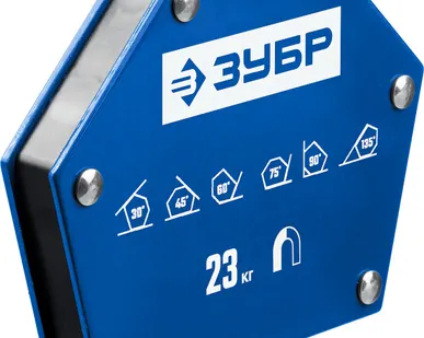 фото Угольник магнитный для сварочных работ усилие до 23 кг Зубр УМ-6 40055-23