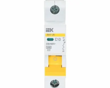 фото Автоматический выключатель IEK 1п C 10А 4.5кА ВА47-29 MVA20-1-010-C