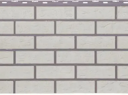 Фото №0 Фасадная панель FineBer Кирпич "МЕЛОВАННЫЙ БЕЛЫЙ" 0,46 кв.м.