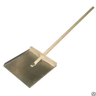 Фото №0 Лопата снеговая алюминиевая с черенком 400х380 мм