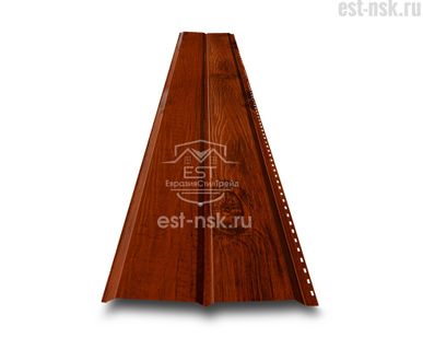 фото Металлический сайдинг Брус Printech | Тёмное дерево