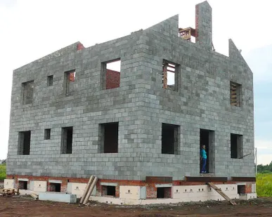 фото Строительство домов из собственного АРБОЛИТА