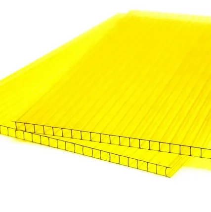 Фото №0 СОТОВЫЙ ПОЛИКАРБОНАТ (ЖЕЛТЫЙ) (2100*6000*4)