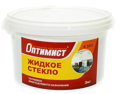 фото Жидкое стекло, канистра 3 кг Оптимист