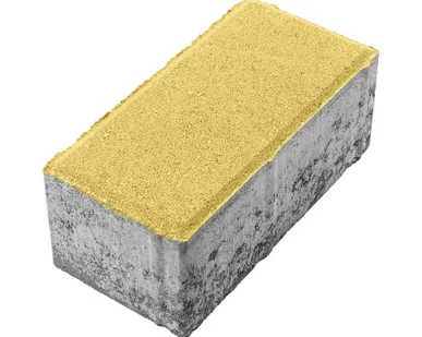 фото Тротуарная плитка Берит Прямоугольник Песчанник 200х100х80 на белом цементе