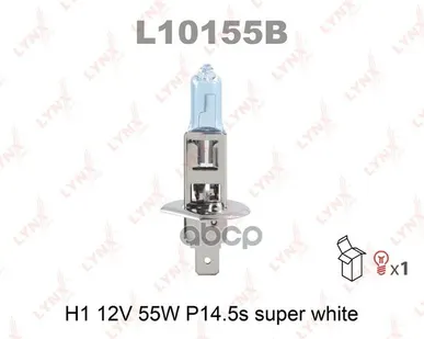 фото Лампа H1 12V 55W P14.5s Super White LYNXauto арт. L10155B
