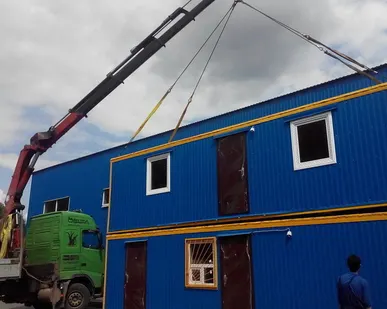 фото Строительный вагончик (распашонка) 6*2,4, утепление 100, вагонка, без перег