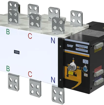 Фото №0 Реверсивный рубильник АВР (устройство автоматического ввода резерва) SHIQ5-1000 4P