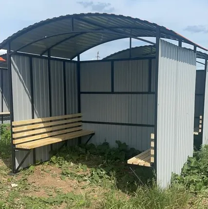 Фото №0 Павильон для курения 3000х3000