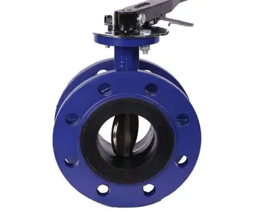 фото Затвор дисковый Ду65 Ру16 межфланцевый рукоятка чуг-диск-чуг EPDМ,110С KVAN