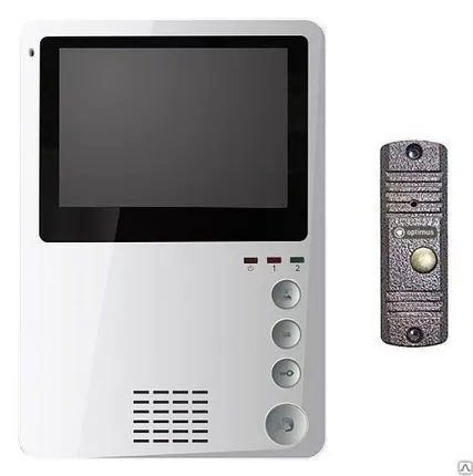 Фото №0 Комплект видеодомофон домофон и вызывная панель кнопка 4,3 дюйма