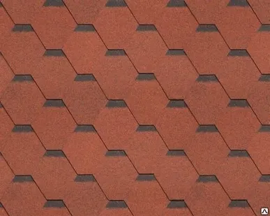 фото Гибкая черепица Shinglas, серия Классик, Кадриль Соната, цвет Красный