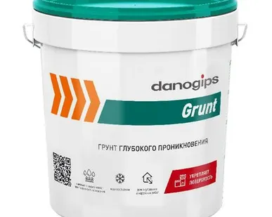 фото Грунтовка ДАНОГИПС GRUNT гл.проник. /10кг (33)зеленая крышка