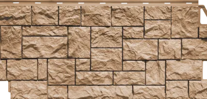 Фото №0 Фасадная панель Fineber "Камень дикий" терракотовый