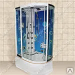 Фото №0 Кабина душевая AJ-А-3925R 1200*800*2100 б/пара, гидр.душ, матовое стекло