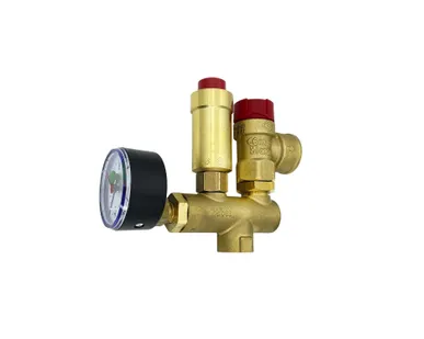фото Группа безопасности котла Flamco M66055, 1/2" ВР латунь, 3 бар комплект К