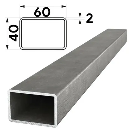 Фото №0 Труба профильная 60х40мм стенка 2мм длина 6 метров