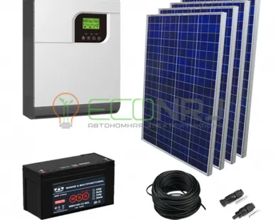 фото Солнечная электростанция 4.2 кВт*ч в сутки Solar GEL MPPT 2024 с крепежом