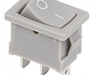 фото Выключатель-кнопка для электроприборов 2 положения серый RWB-202 REXANT