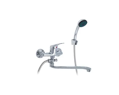 фото Смеситель для ванны Капитошка 845-1166 с поворотным изливом 350 мм, цвет: хром