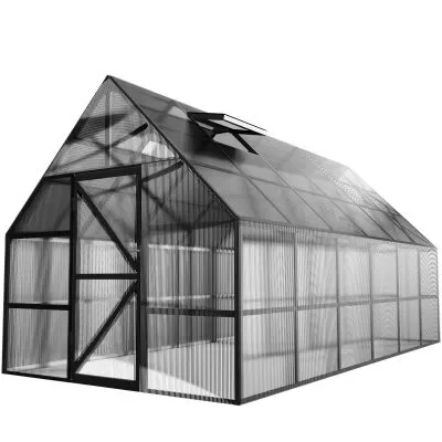 Фото №0 Теплица английская ЧЕЛСИ 3х6 м, цвет Черный (RAL 9005)